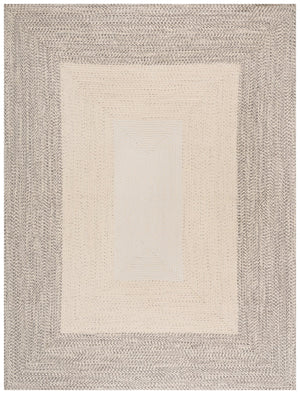 Safavieh Braided Hand Woven Area Rug - Elegant Ivory And Grey Design For Timeless Home Decor Appeal Ivory ,Grey Polypropylene Pile Bra220a-9