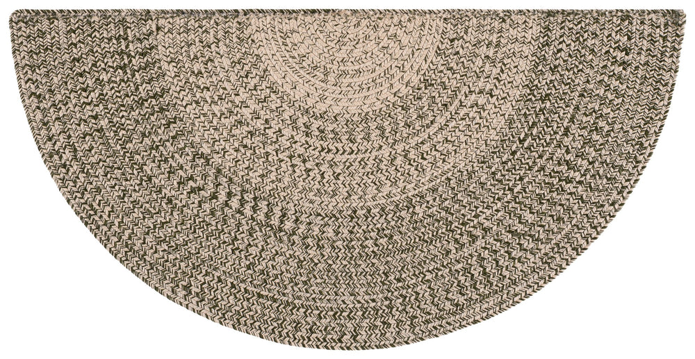 Safavieh Braided Hand‑Woven Oval Area Rug In Beige And Green — Durable Polypropylene, Low-Profile, Washable 5'-0" x 8'-0" BRA220B-5OV