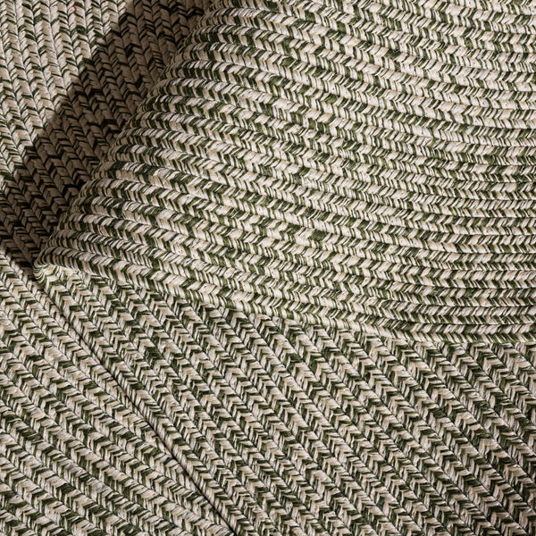 Safavieh Braided Hand‑Woven Oval Area Rug In Beige And Green — Durable Polypropylene, Low-Profile, Washable 5'-0" x 8'-0" BRA220B-5OV