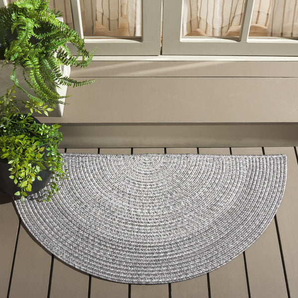 Safavieh Braided Hand Woven Area Rug - Elegant Ivory And Grey Design For Timeless Home Decor Appeal Grey Polypropylene Pile Bra220f-9ov