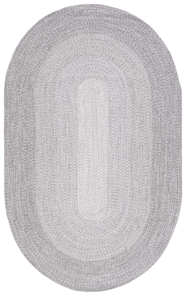 Safavieh Braided Hand Woven Area Rug - Elegant Ivory And Grey Design For Timeless Home Decor Appeal Grey Polypropylene Pile Bra220f-9ov