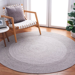 Safavieh Braided Hand Woven Area Rug - Elegant Ivory And Grey Design For Timeless Home Decor Appeal Grey Polypropylene Pile Bra220f-9ov