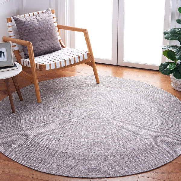 Safavieh Braided Hand Woven Area Rug - Elegant Ivory And Grey Design For Timeless Home Decor Appeal Grey Polypropylene Pile Bra220f-9ov