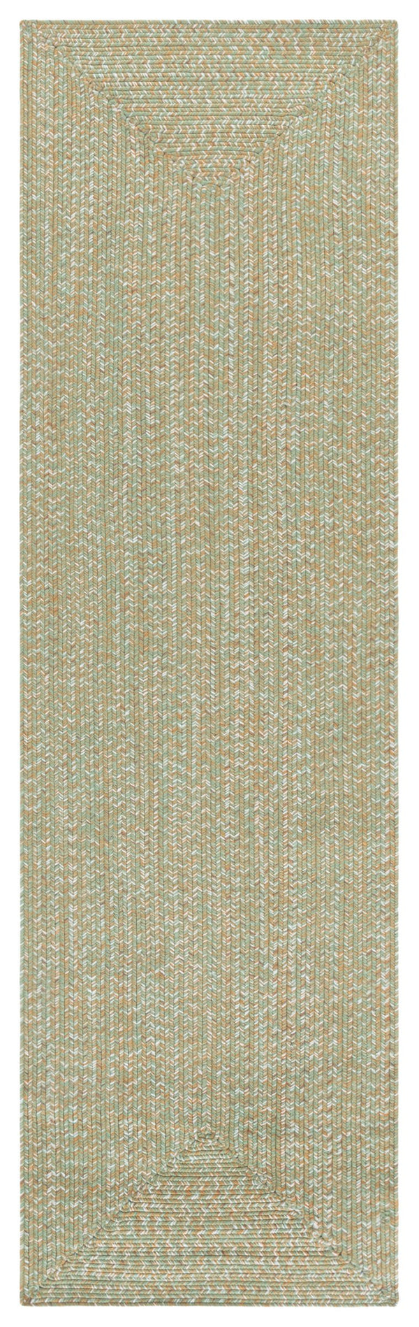 Safavieh Braided 260W Light Green/Sage 2X4 Hand‑Woven Polypropylene Rug — Coastal Indoor/Outdoor Accent Mat, Durable BRA260W-24HM