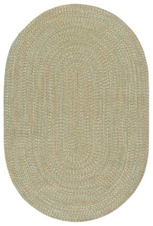 Safavieh Braided Hand Woven Runner Rug In Serene Light Green And Sage For Indoor And Outdoor Spaces Light Green ,Sage Polypropylene Pile Bra260w-4ov