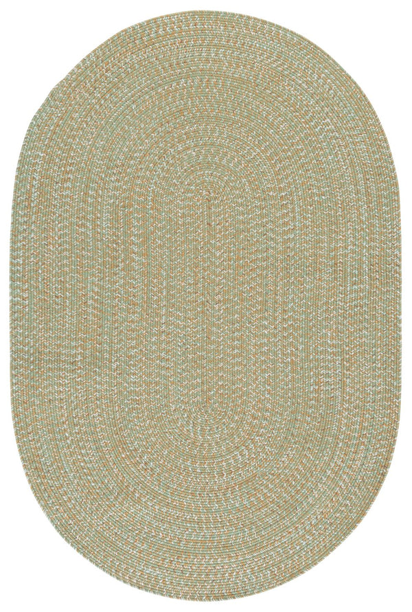 Safavieh Braided Hand Woven Runner Rug In Serene Light Green And Sage For Indoor And Outdoor Spaces Light Green ,Sage Polypropylene Pile Bra260w-4ov