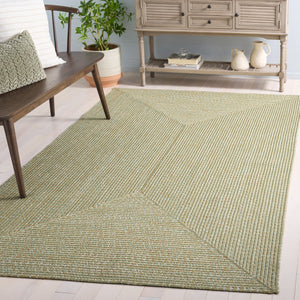 Safavieh Braided Hand Woven Runner Rug In Serene Light Green And Sage For Indoor And Outdoor Spaces Light Green ,Sage Polypropylene Pile Bra260w-5