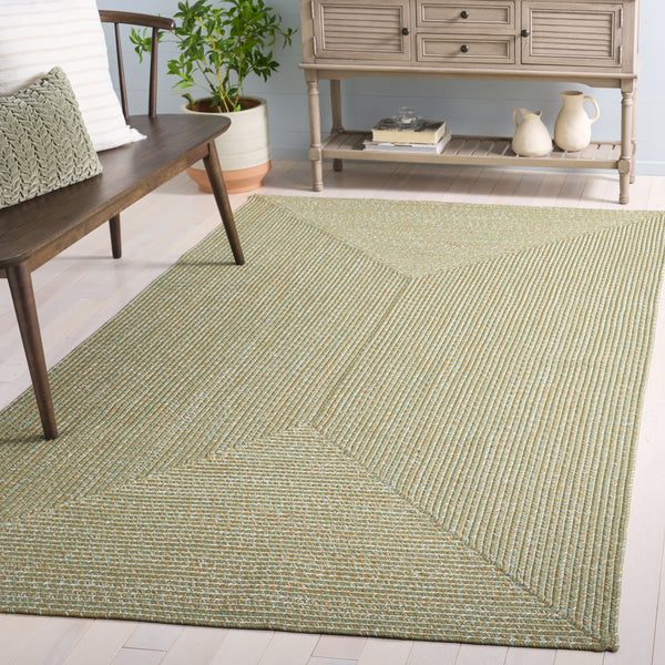 Safavieh Braided Light Sage Area Rug - Handwoven Comfort For Indoor & Outdoor Spaces, Easy Care & Stylish Design Light Green ,Sage Polypropylene Pile Bra260w-6
