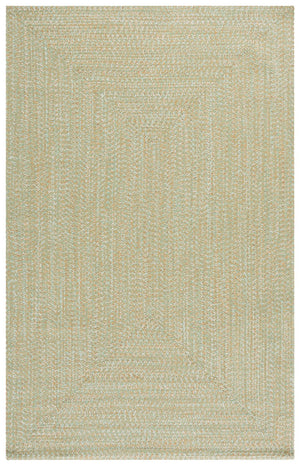 Safavieh Braided Hand Woven Runner Rug In Serene Light Green And Sage For Indoor And Outdoor Spaces Light Green ,Sage Polypropylene Pile Bra260w-5