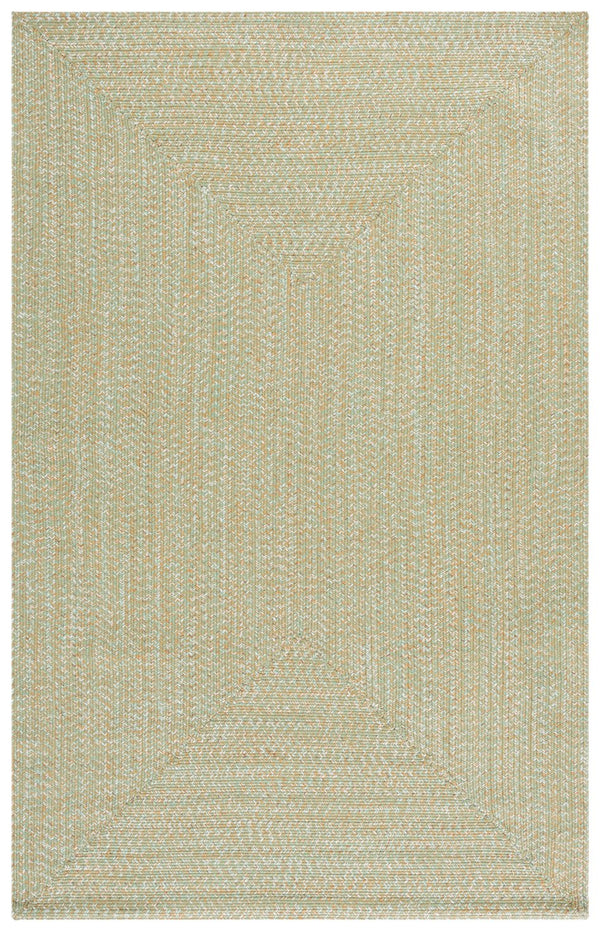 Safavieh Braided Hand Woven Runner Rug In Serene Light Green And Sage For Indoor And Outdoor Spaces Light Green ,Sage Polypropylene Pile Bra260w-5