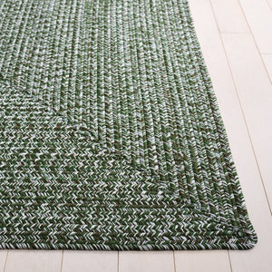 Safavieh Braided Hand Woven Runner Rug In Serene Light Green And Sage For Indoor And Outdoor Spaces Dark Green Polypropylene Pile Bra260x-5