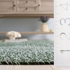 Safavieh Braided Hand Woven Runner Rug In Serene Light Green And Sage For Indoor And Outdoor Spaces Dark Green Polypropylene Pile Bra260x-5