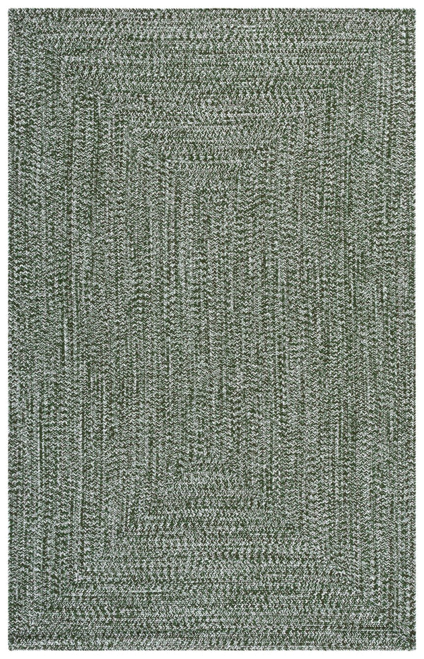 Safavieh Braided Hand Woven Runner Rug In Serene Light Green And Sage For Indoor And Outdoor Spaces Dark Green Polypropylene Pile Bra260x-5