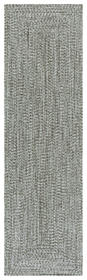 Safavieh Braided Light Sage Area Rug - Handwoven Comfort For Indoor & Outdoor Spaces, Easy Care & Stylish Design Green Polypropylene Pile Bra260y-6