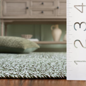 Safavieh Braided Hand Woven Runner Rug In Serene Light Green And Sage For Indoor And Outdoor Spaces Green Polypropylene Pile Bra260y-5