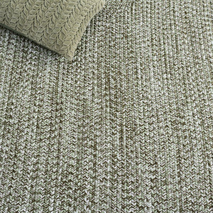 Safavieh Braided Hand Woven Runner Rug In Serene Light Green And Sage For Indoor And Outdoor Spaces Green Polypropylene Pile Bra260y-5