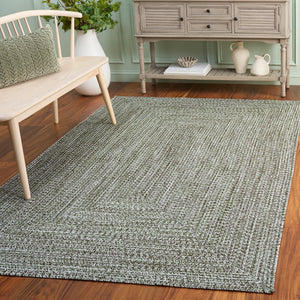 Safavieh Braided Light Sage Area Rug - Handwoven Comfort For Indoor & Outdoor Spaces, Easy Care & Stylish Design Green Polypropylene Pile Bra260y-6