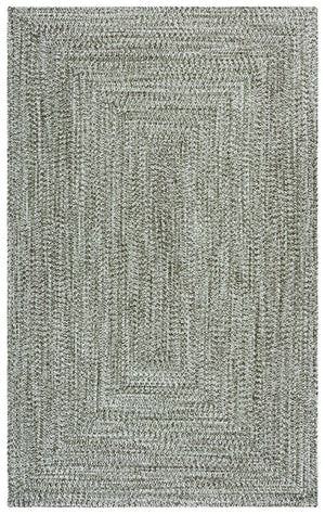 Safavieh Braided Hand Woven Runner Rug In Serene Light Green And Sage For Indoor And Outdoor Spaces Green Polypropylene Pile Bra260y-5