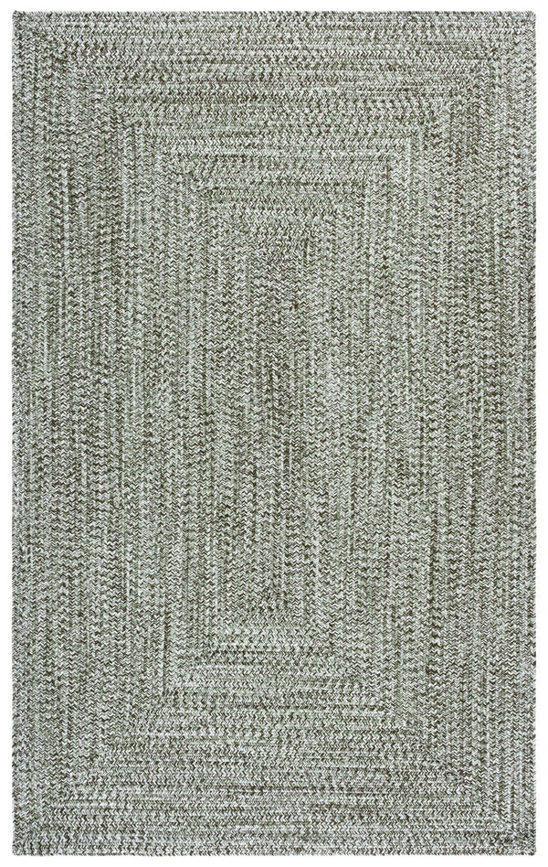 Safavieh Braided Hand Woven Runner Rug In Serene Light Green And Sage For Indoor And Outdoor Spaces Green Polypropylene Pile Bra260y-5