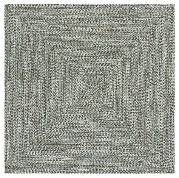 Safavieh Braided Hand Woven Runner Rug In Serene Light Green And Sage For Indoor And Outdoor Spaces Green Polypropylene Pile Bra260y-5sq