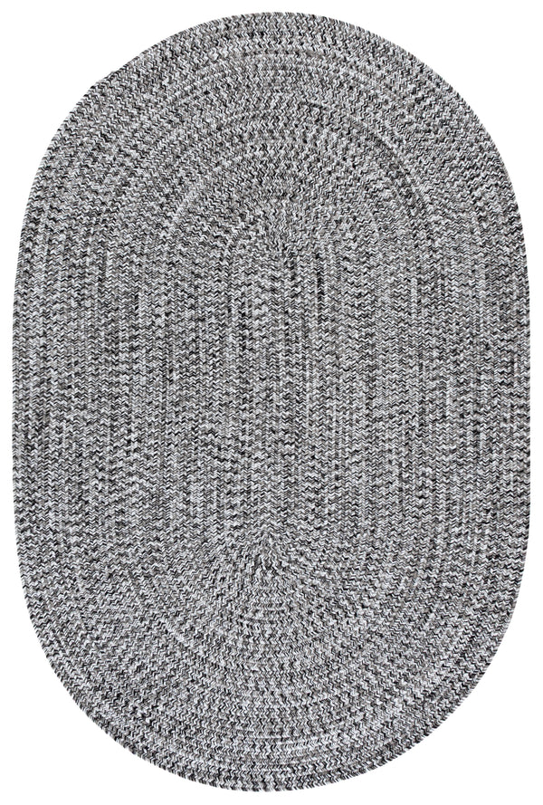 Safavieh Braided Light Sage Area Rug - Handwoven Comfort For Indoor & Outdoor Spaces, Easy Care & Stylish Design Black ,Ivory Polypropylene Pile Bra260z-3