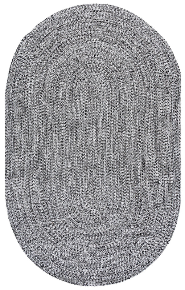 Safavieh Braided 2X4 Black & Ivory Braided Rug — Low-Profile 2 Ft X 4 Ft Polypropylene Indoor/Outdoor Accent Rug BRA260Z-24HM
