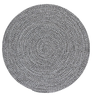 Safavieh Braided Hand Woven Runner Rug In Serene Light Green And Sage For Indoor And Outdoor Spaces Black ,Ivory Polypropylene Pile Bra260z-5r