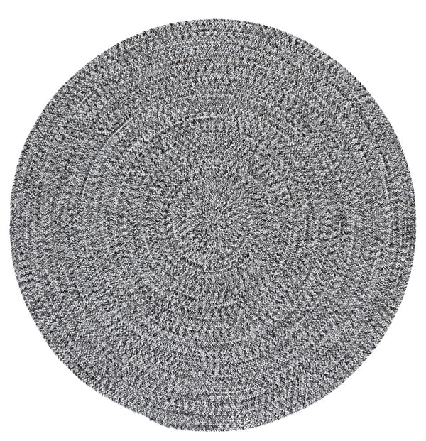 Safavieh Braided Hand Woven Runner Rug In Serene Light Green And Sage For Indoor And Outdoor Spaces Black ,Ivory Polypropylene Pile Bra260z-5r