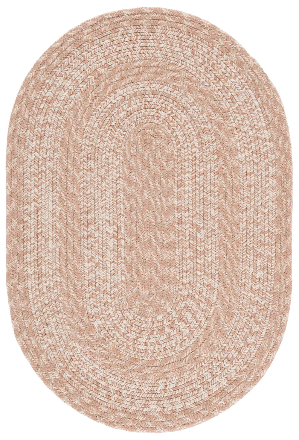 Safavieh Braided Low-Profile Beige Area Rug — Handwoven Braid, Durable Polypropylene, Washable For High Traffic 5'-0" x 8'-0" BRA265B-5