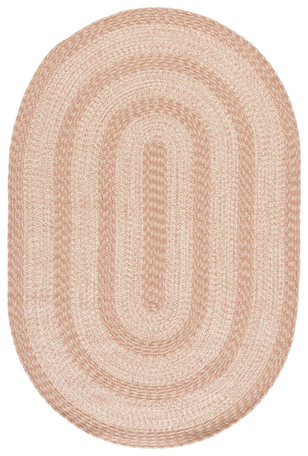 Safavieh Braided Low-Profile Beige Area Rug — Handwoven Braid, Durable Polypropylene, Washable For High Traffic 5'-0" x 8'-0" BRA265B-5