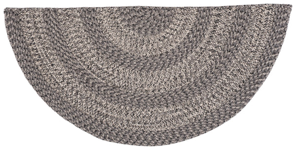 Safavieh Braided Low-Profile Grey Area Rug — Hand-Woven Braided Texture, Durable Polypropylene, Indoor/Outdoor Washable 4'-0" x 6'-0" BRA265F-4