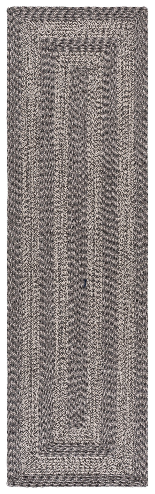 Safavieh Braided Hand-Woven Grey Accent Rug, Low-Profile Polypropylene, Durable Indoor/Outdoor Mat For Entryways 2'-0" x 3'-0" BRA265F-2