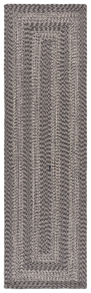 Safavieh Braided Handwoven Grey Oval Area Rug — Durable Polypropylene, Washable, Indoor/Outdoor Stylish Base 5'-0" x 8'-0" BRA265F-5OV