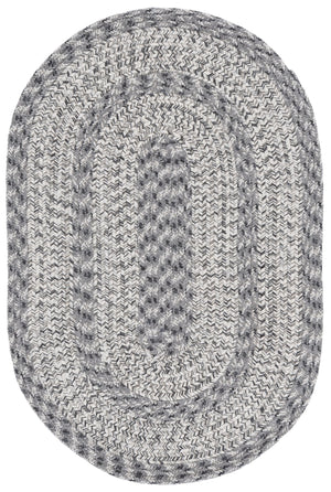 Safavieh Braided Slim Grey Runner Rug — Hand‑Woven Polypropylene, Low‑Profile Durable Washable Hallway Accent 2'-3" x 8'-0" BRA265F-28