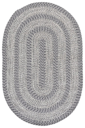 Safavieh Braided Hand-Woven Grey Accent Rug, Low-Profile Polypropylene, Durable Indoor/Outdoor Mat For Entryways 2'-0" x 3'-0" BRA265F-2