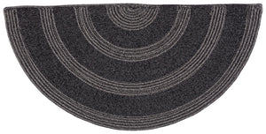 Safavieh Braided Charcoal Round Rug — Hand‑Woven Polypropylene, Durable Washable Texture For Busy Homes & Decks 5'-0" x 5'-0" BRA265H-5R