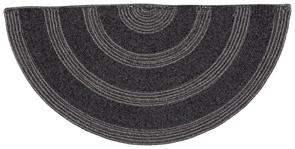 Safavieh Braided Charcoal Round Rug — Hand‑Woven Polypropylene, Durable Washable Texture For Busy Homes & Decks 5'-0" x 5'-0" BRA265H-5R
