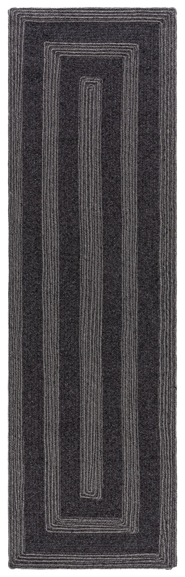 Safavieh Braided Charcoal Round Rug — Hand‑Woven Polypropylene, Durable Washable Texture For Busy Homes & Decks 5'-0" x 5'-0" BRA265H-5R