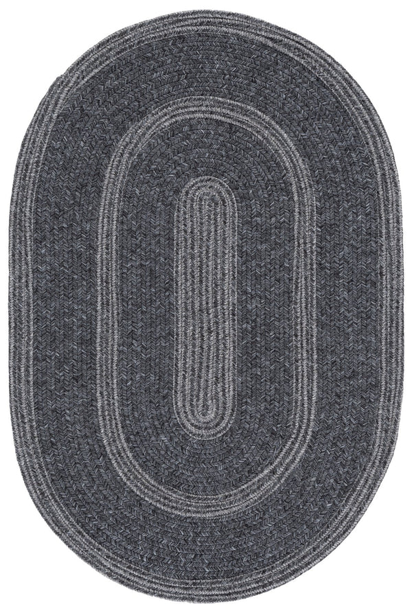 Safavieh Braided Hand‑Woven Charcoal Area Rug — Low‑Profile, Weather‑Resistant Polypropylene For Indoor/Patio Use 4'-0" x 6'-0" BRA265H-4