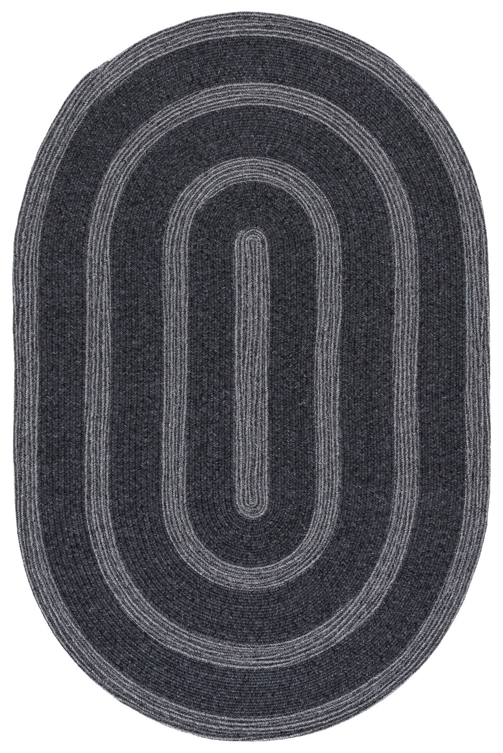 Safavieh Braided Charcoal Braided Rug — Durable Washable Polypropylene, Low-Profile Handwoven Texture For Indoor/Outdoor Spaces 5'-0" x 8'-0" BRA265H-5
