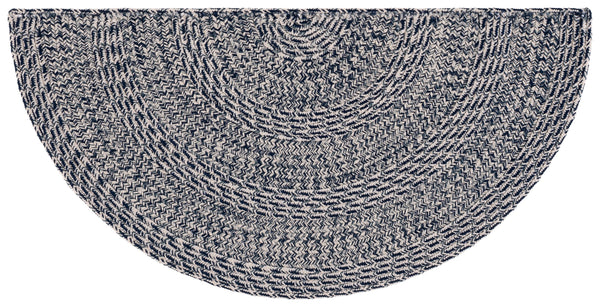 Safavieh Braided Coastal Navy And Ivory Low-Profile Indoor/Outdoor Rug — Durable Polypropylene, Washable, 24X36 2'-0" x 4'-0" BRA265L-24HM