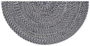 Safavieh Braided Navy And Ivory Runner Rug — Low-Profile Hand-Woven Polypropylene, Machine-Washable Durability 2'-3" x 8'-0" BRA265L-28