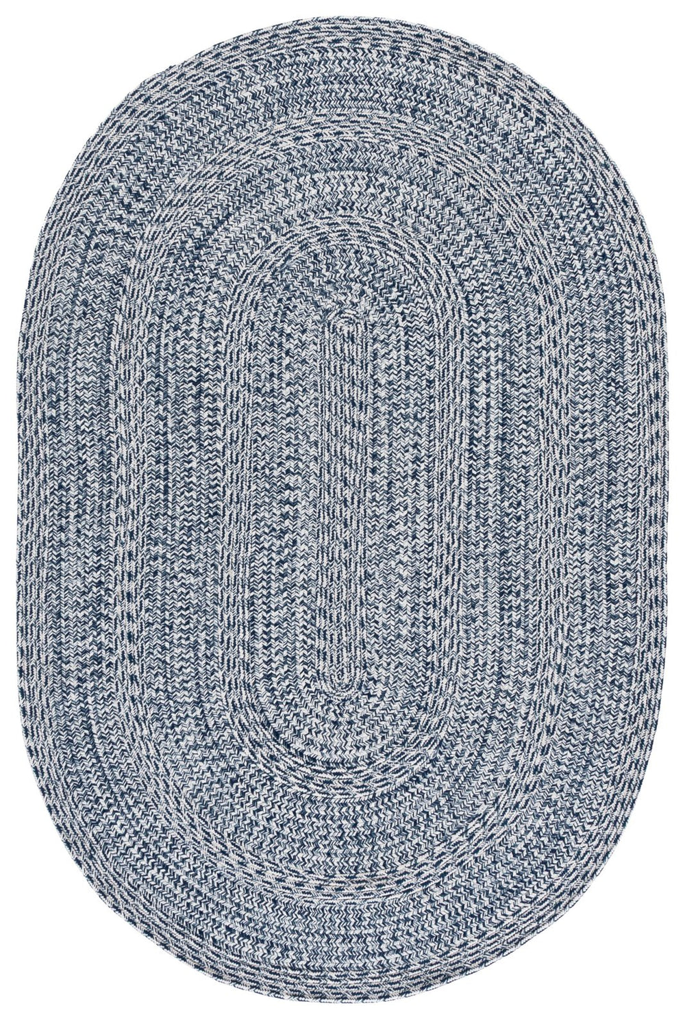 Safavieh Braided Navy And Ivory Runner Rug — Low-Profile Hand-Woven Polypropylene, Machine-Washable Durability 2'-3" x 8'-0" BRA265L-28