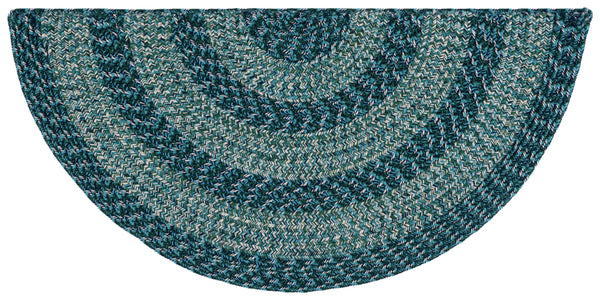 Safavieh Braided Hand-Woven Blue & Green Accent Rug — Washable Polypropylene, Low-Profile, Durable Style 3'-0" x 5'-0" BRA265N-3