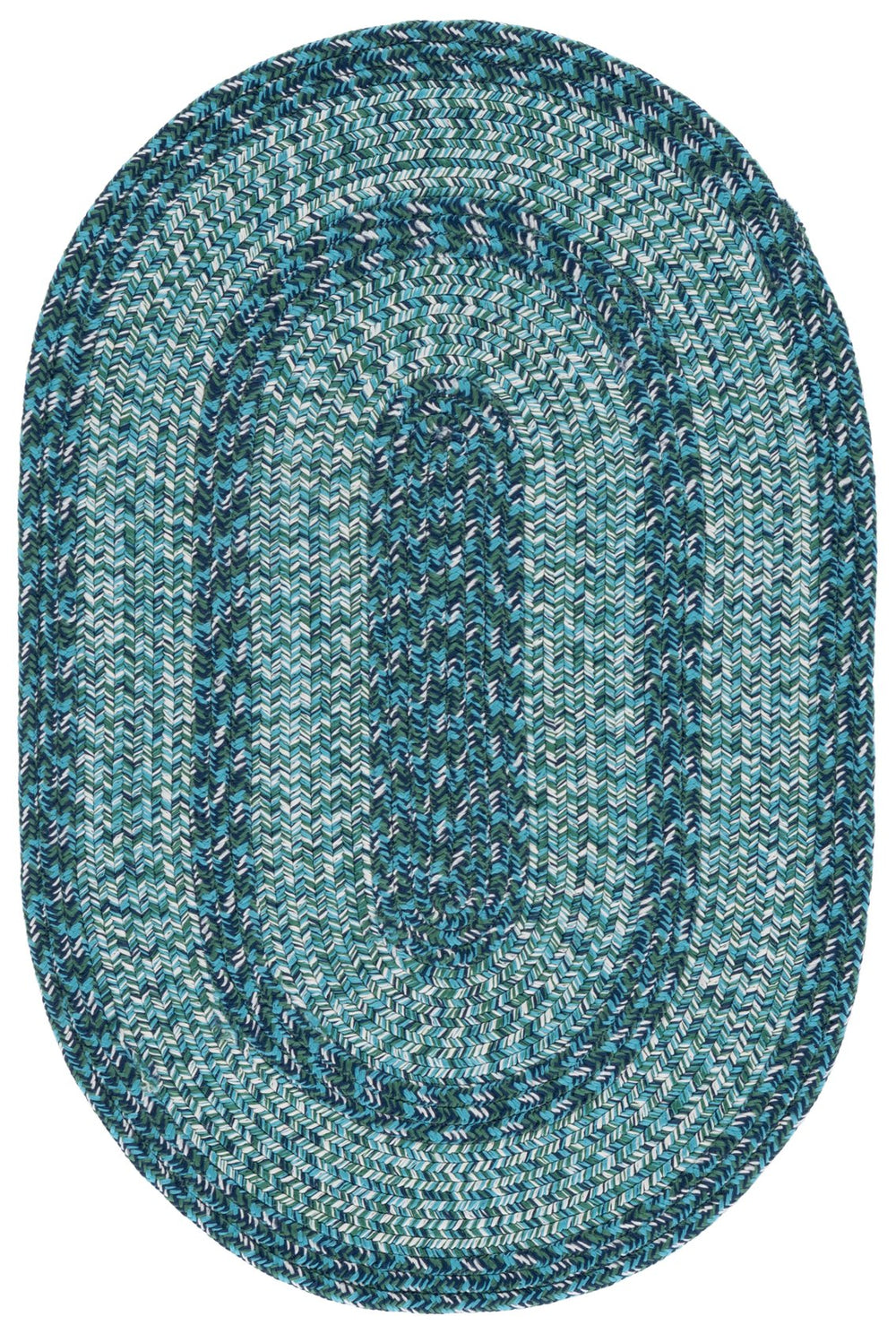 Safavieh Braided Coastal Blue Green Handwoven Area Rug - Low-Profile, Durable Indoor/Outdoor Polypropylene 8'-0" x 10'-0" BRA265N-8