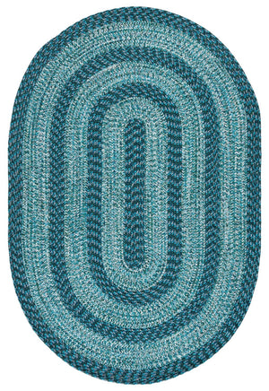 Safavieh Braided Hand-Woven Blue & Green Accent Rug — Washable Polypropylene, Low-Profile, Durable Style 3'-0" x 5'-0" BRA265N-3