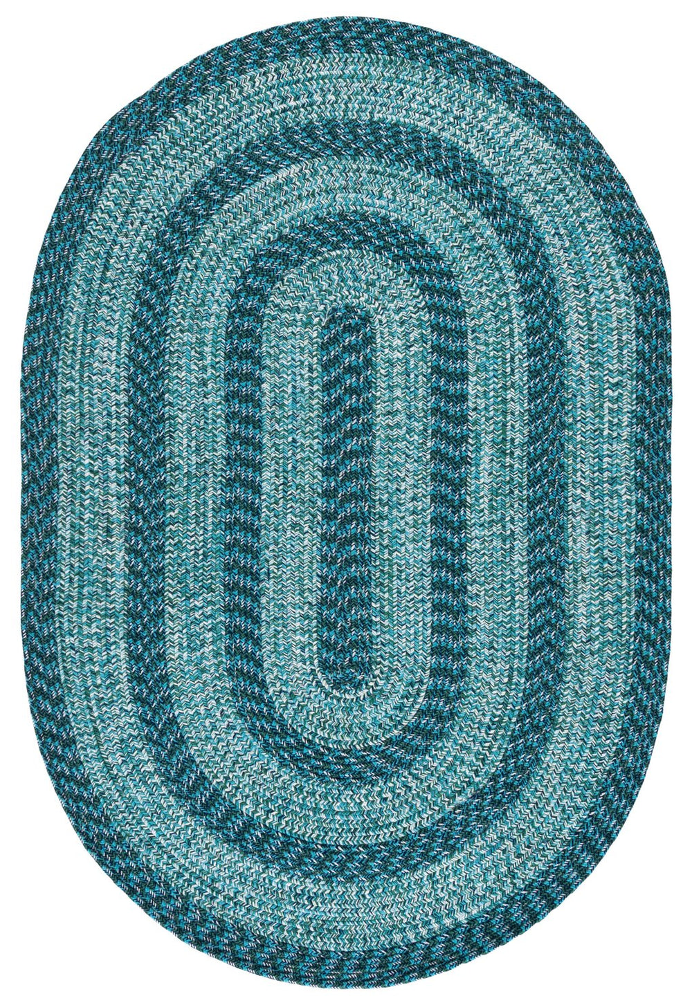 Safavieh Braided Coastal Blue Green Handwoven Area Rug - Low-Profile, Durable Indoor/Outdoor Polypropylene 8'-0" x 10'-0" BRA265N-8