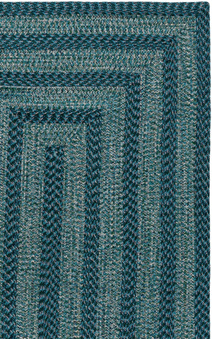 Safavieh Braided Hand-Woven Blue & Green Accent Rug — Washable Polypropylene, Low-Profile, Durable Style 3'-0" x 5'-0" BRA265N-3