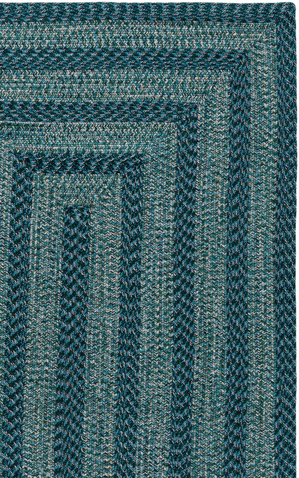 Safavieh Braided Hand-Woven Blue & Green Accent Rug — Washable Polypropylene, Low-Profile, Durable Style 3'-0" x 5'-0" BRA265N-3