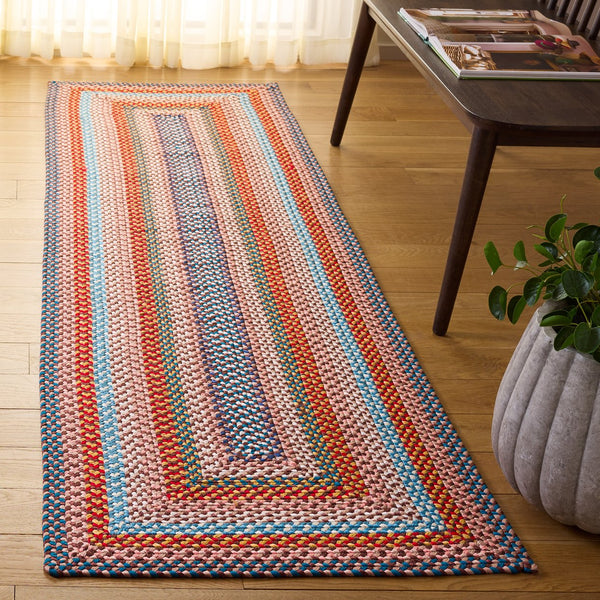 Safavieh Braided Rust & Multi 2X4 Runner Rug — Hand‑Woven Polypropylene, Low-Profile Indoors/Outdoors Durable BRA270P-24HM